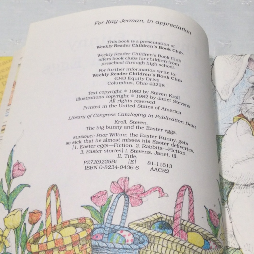 The Big Bunny and the Easter Eggs Hardback Book Vintage 1982 - Picture 5 of 5